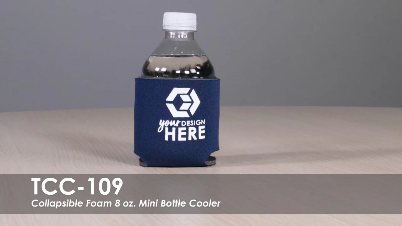Custom Printed Mini Bottle 8 oz. Can Coolers with Personalized Logo