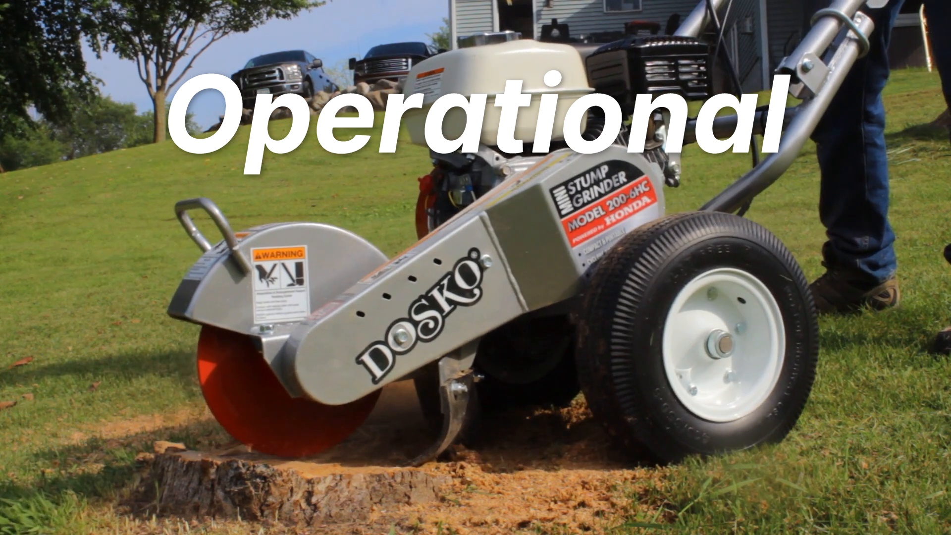 Dosko Stump Grinder | Mini 6 HP | GX200 | 200-6HC | Operational