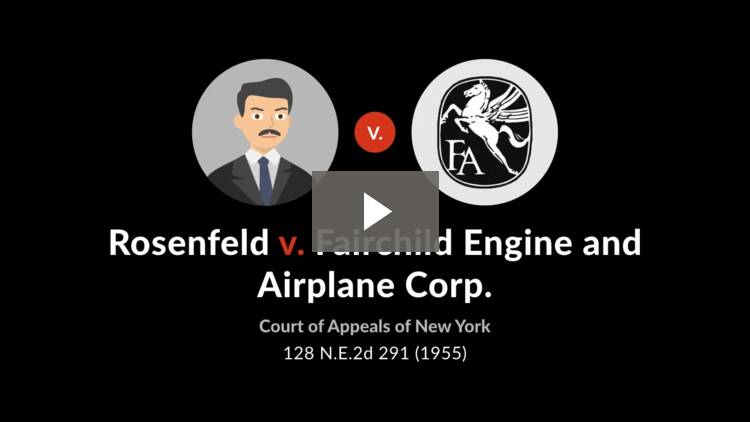 Rosenfeld v. Fairchild Engine & Airplane Corp.