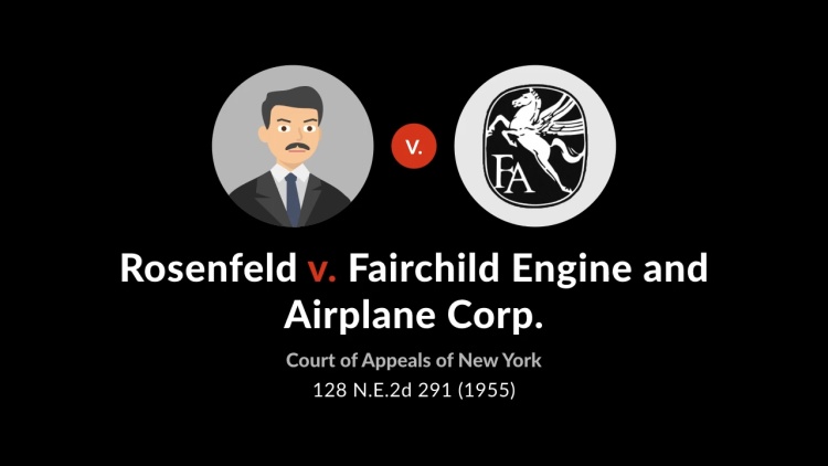 Rosenfeld v. Fairchild Engine & Airplane Corp.