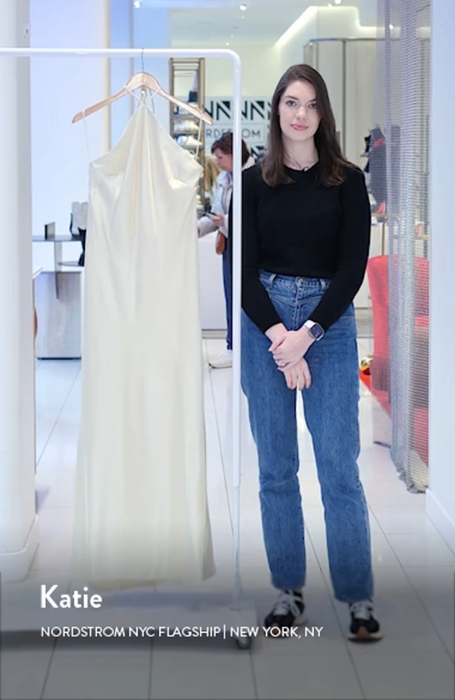 Morgan Halter Neck Charmeuse Gown Nordstrom