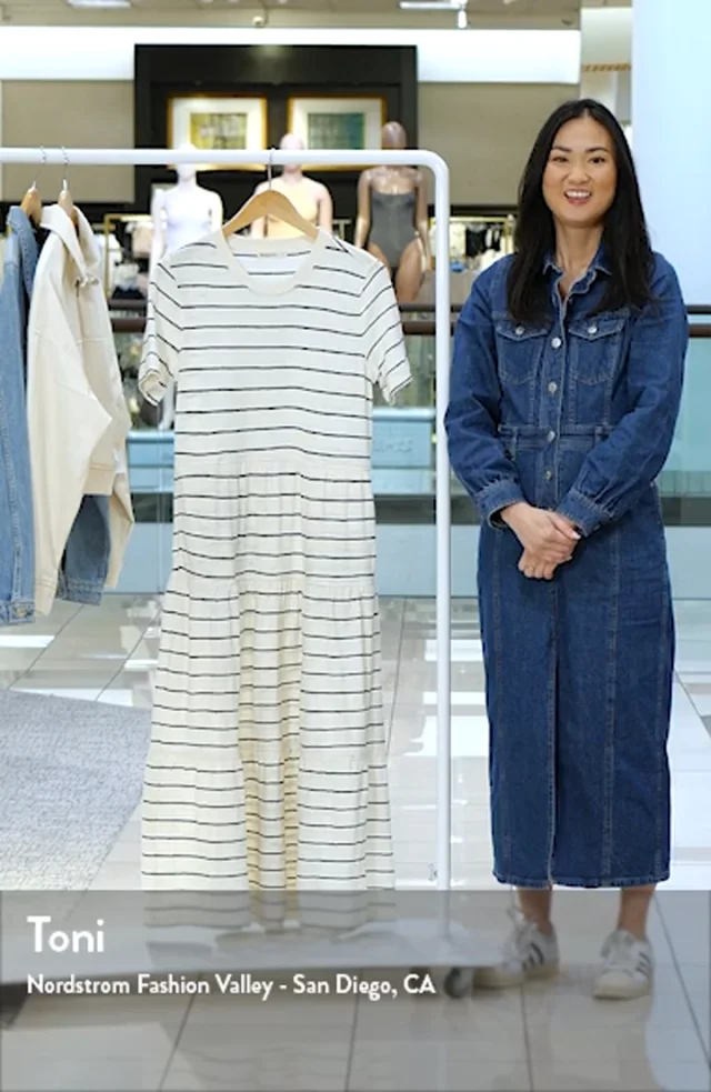 Marine Layer Stripe Tiered T-Shirt Dress Nordstrom
