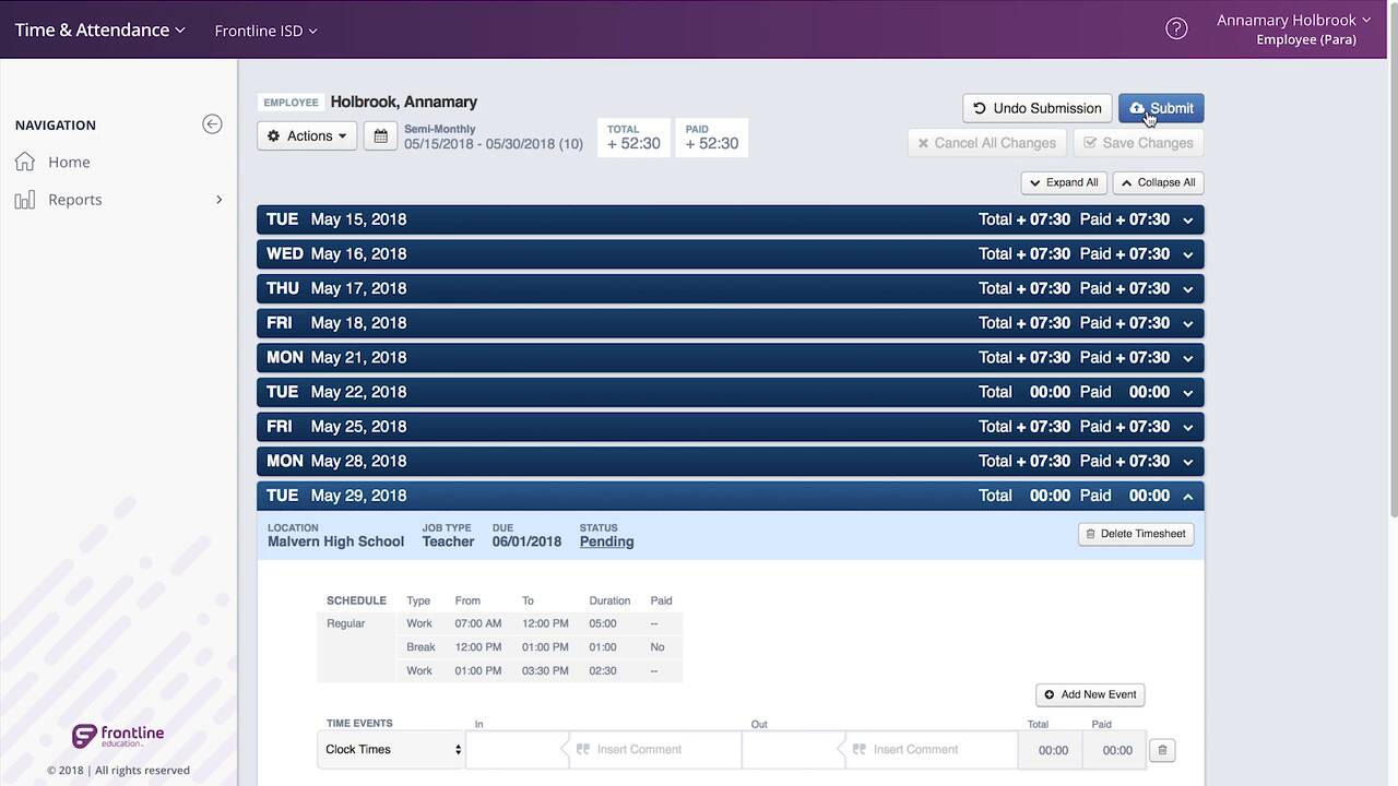 Frontline Aesop Sub Login