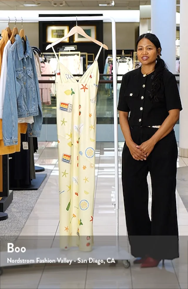 For Love Lemons Huda Satin Maxi Dress Nordstrom