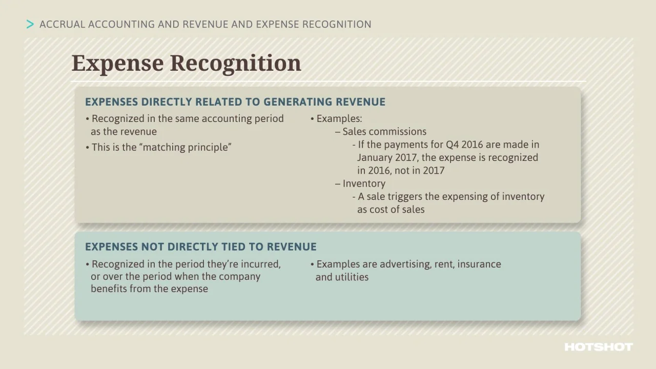 Accrual accounting and revenue and expense recognition accounting