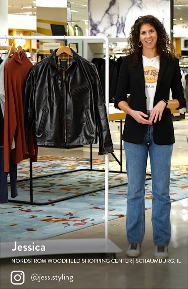 Schott NYC Classic Heavy Steerhide Racer Jacket | Nordstrom