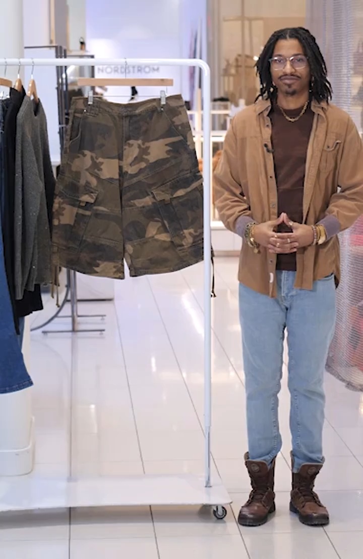 JADED LONDON Camo Oversize Cotton Cargo Shorts | Nordstrom