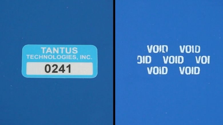 VoidAlert Security Polyester Labels