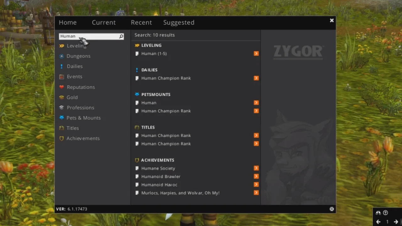 Zygor Guides - User Manual - Gear Finder