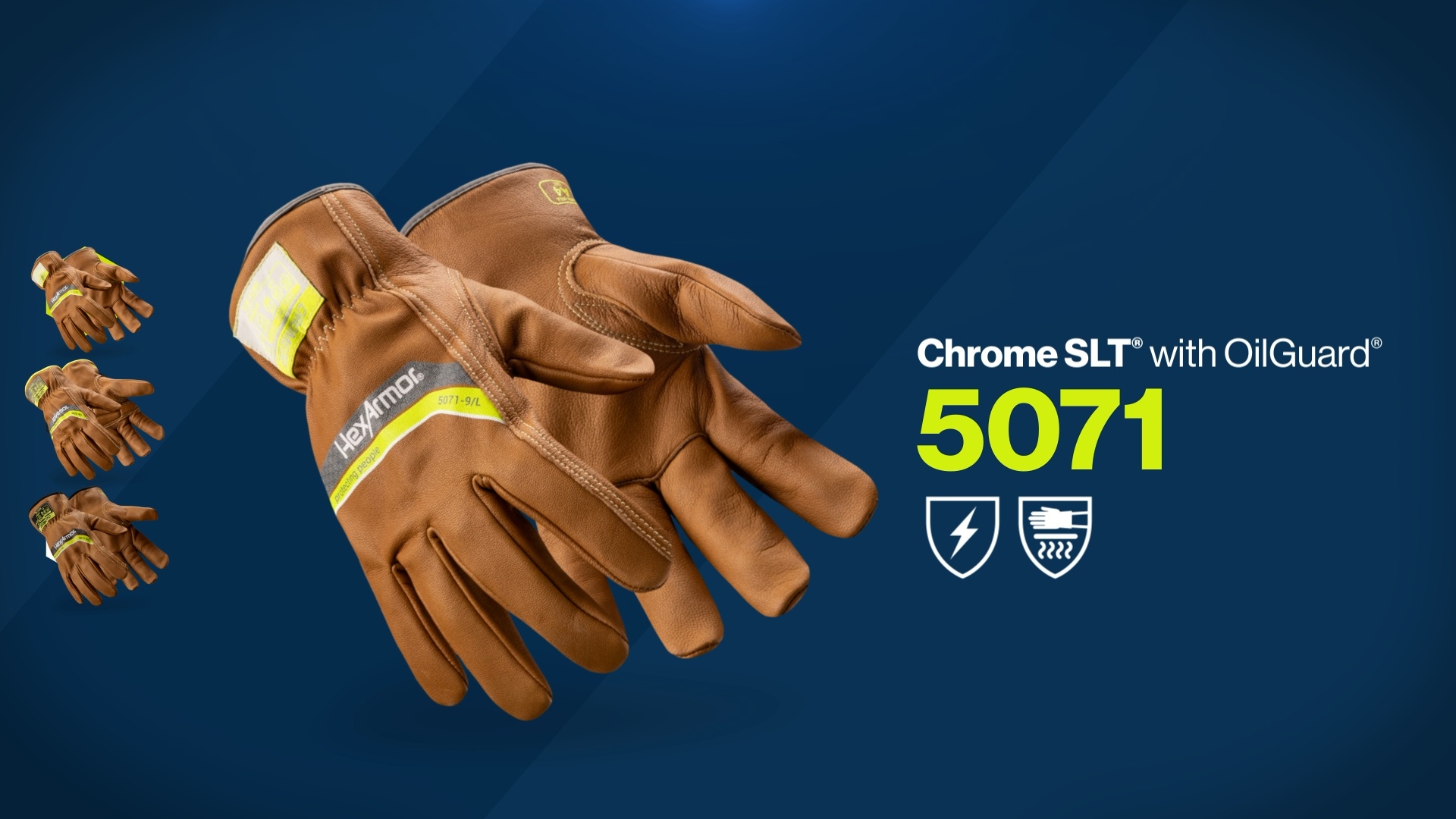 Chrome SLT 5071IMP - Oil-resistant leather glove - HexArmor