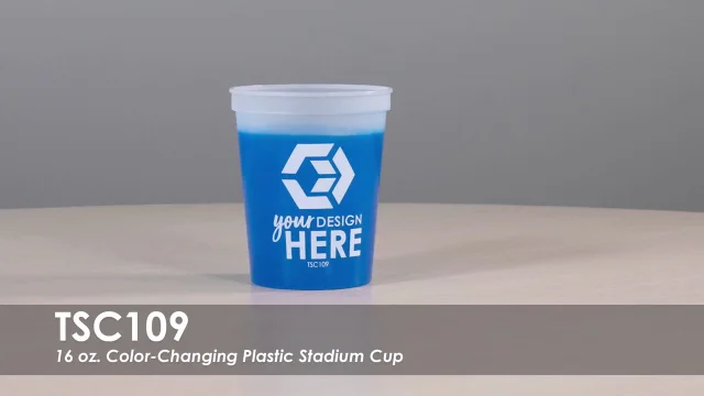 16oz Color Changing Stadium Cups  Custom Event Decor 