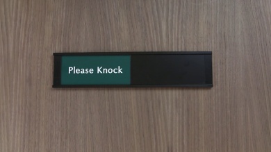 Please Knock In Session Do Not Disturb Slider Sign