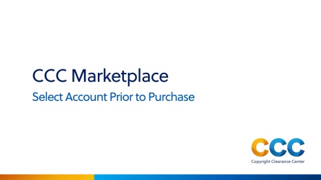 Select Account Prior to Purchase