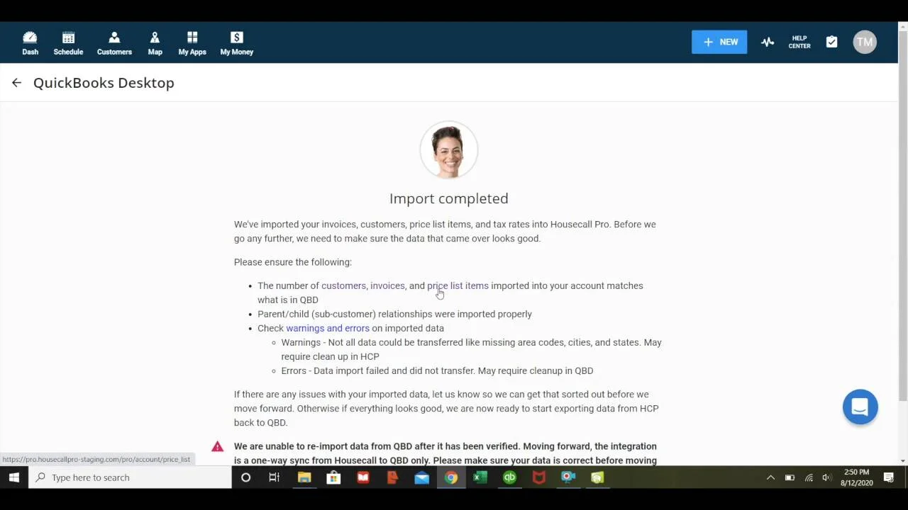QuickBooks Desktop: Integration Onboarding Guide | Housecall Pro 