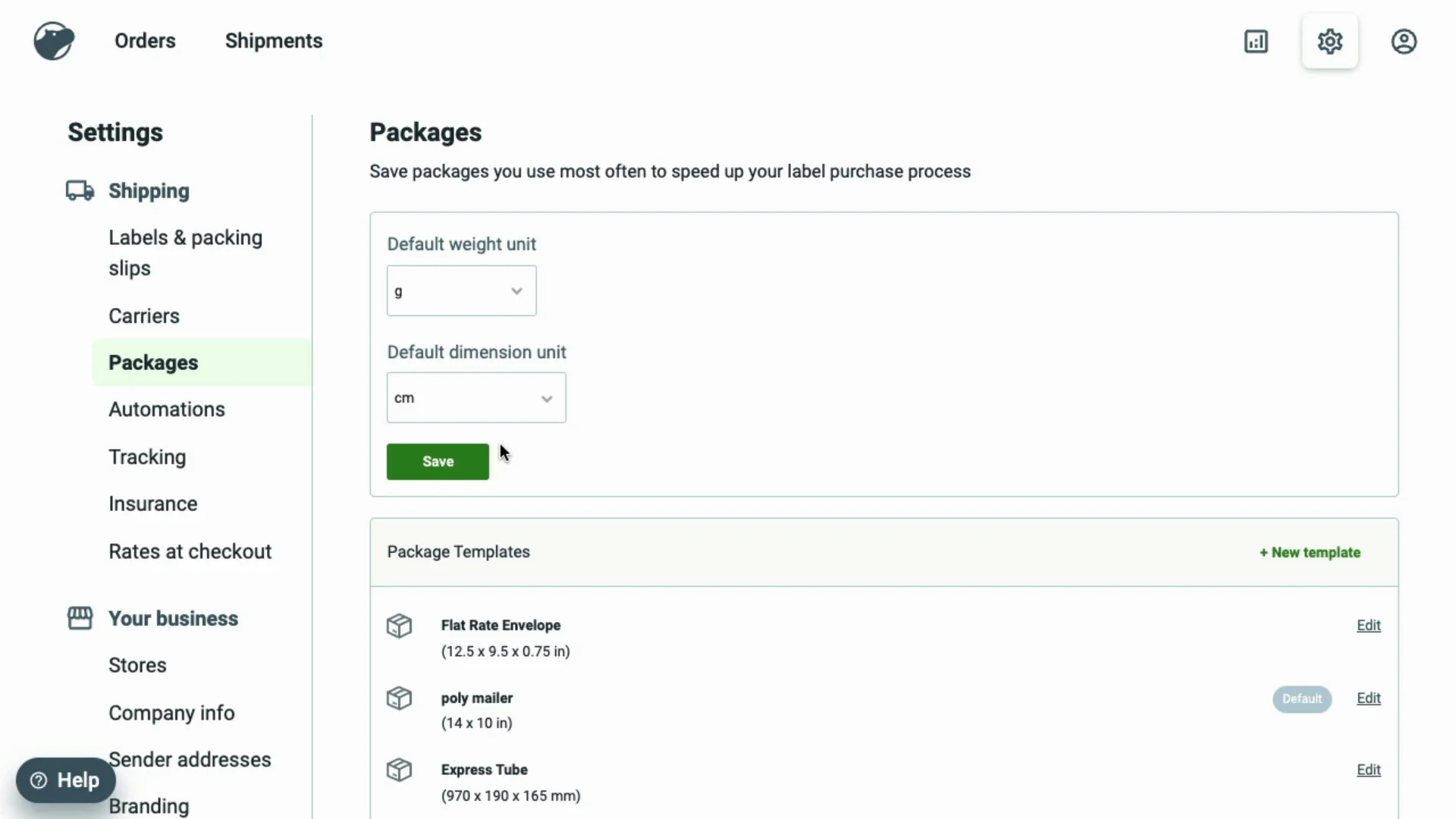 Default Page Package