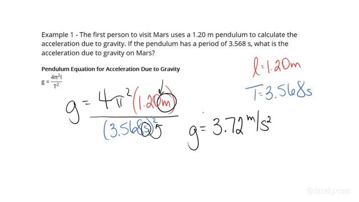 How To Calculate An Acceleration Due To Gravity Using The Pendulum Equation Physics 0607