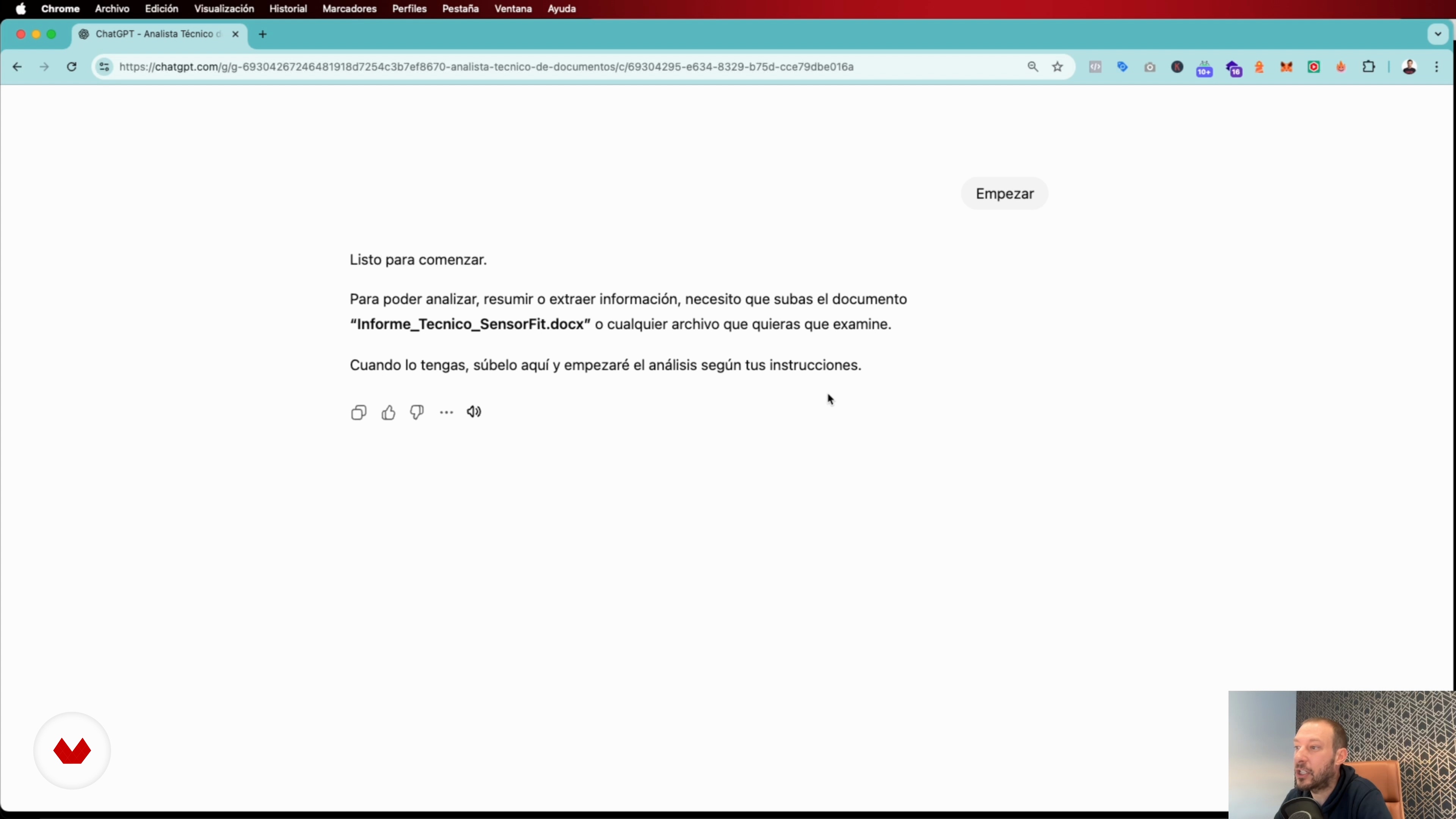 Creación y gestión de un analista técnico de documentos