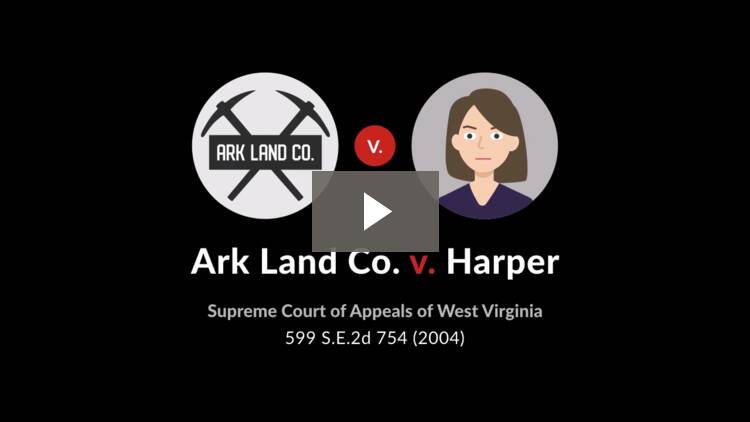 Ark Land Company v. Harper