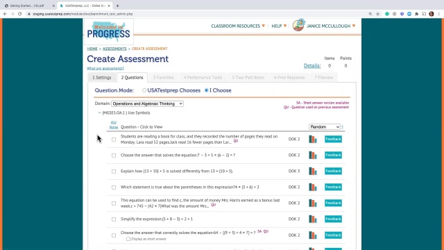 Screenshot from Getting Started With USATestprep video