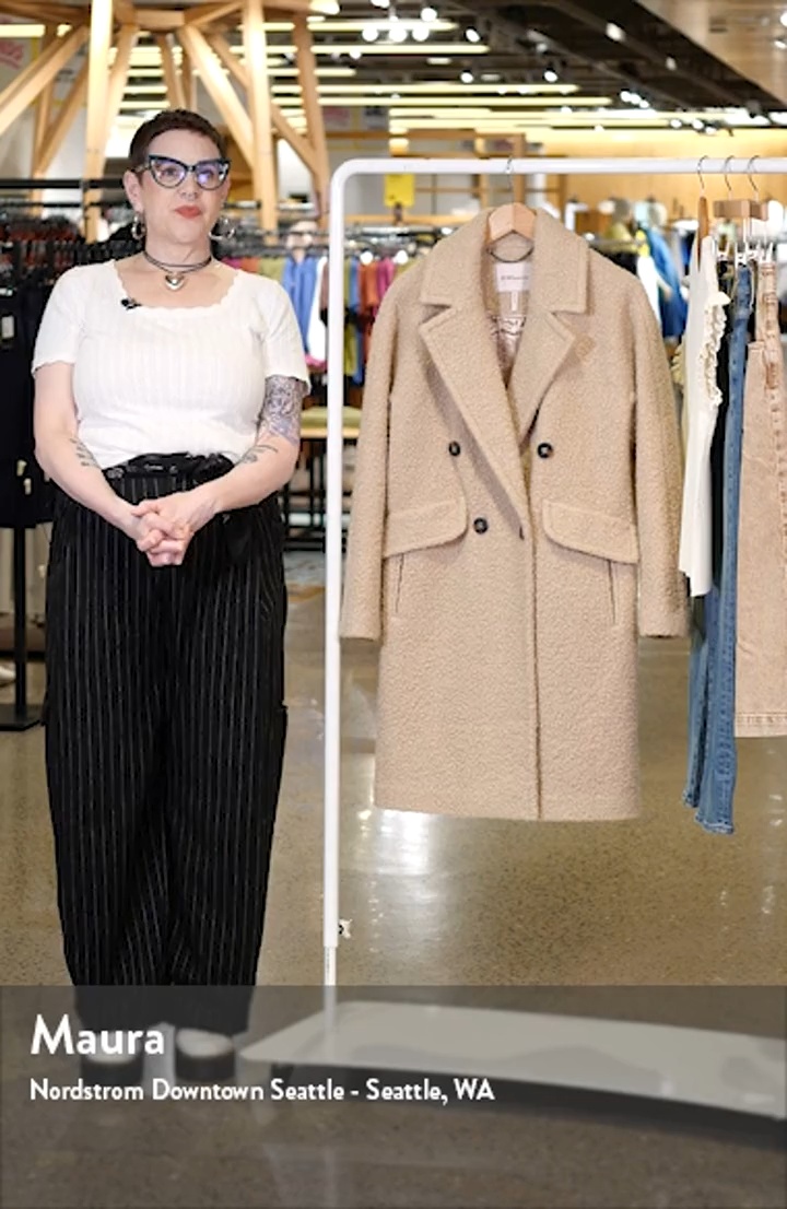 MISTREASS Elegant Bit Bouclé Coat BCBGeneration Double Breasted Bouclé Coat | Nordstrom