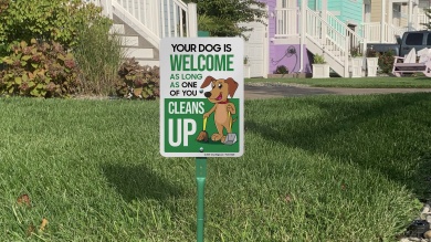 Your Dog Is Welcome As Long One of You Cleans Up 