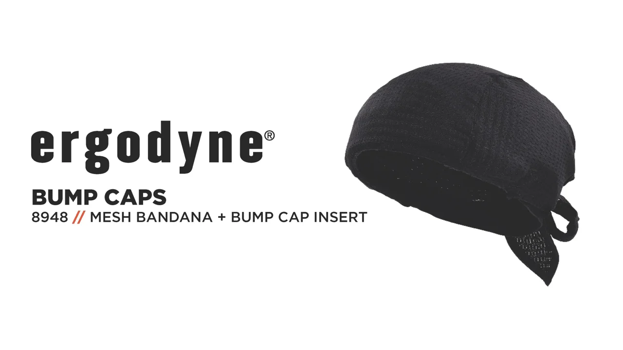 Skullerz 8948 Mesh Bandana + Hinged Bump Cap Insert Provides