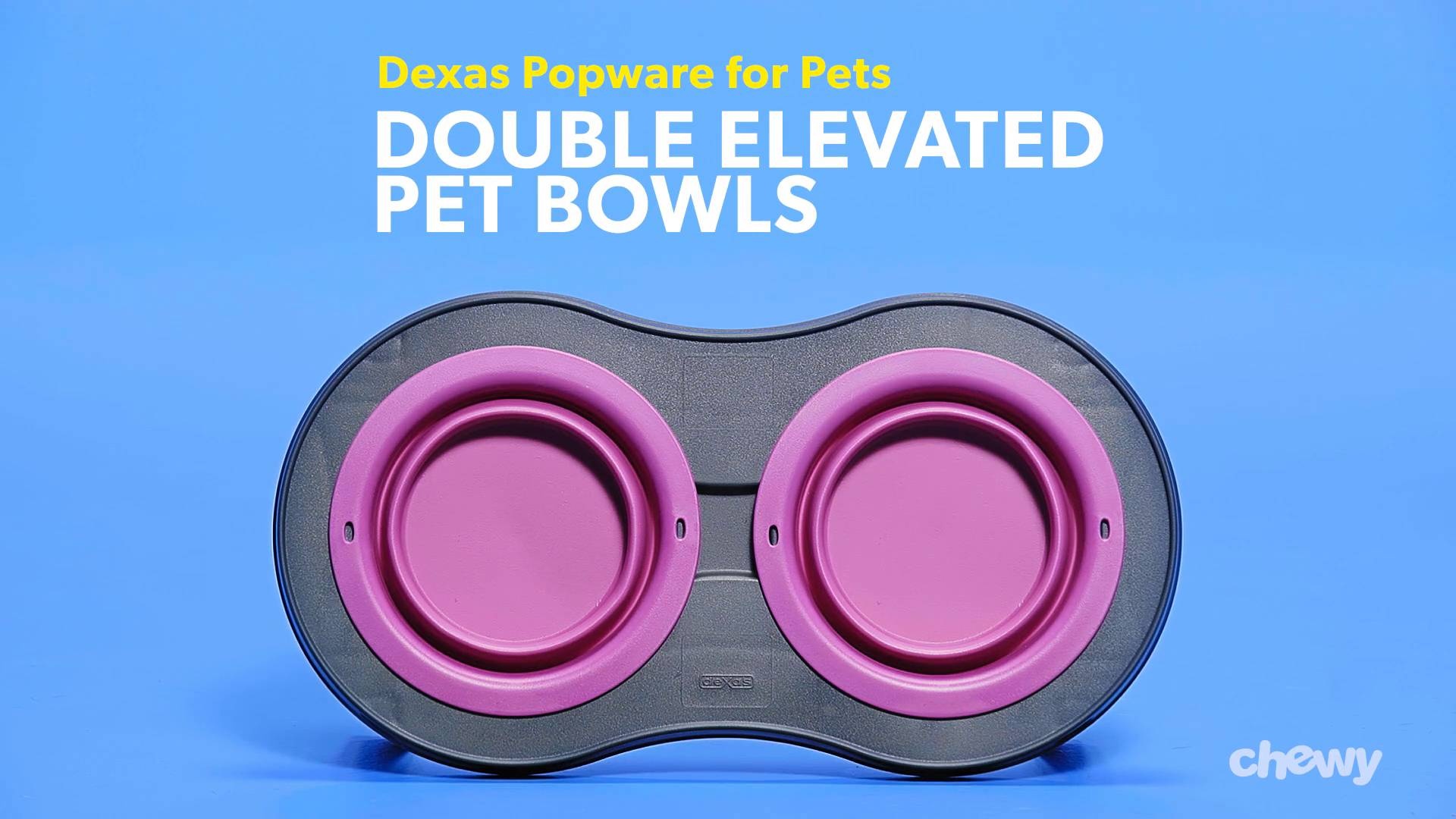 Dexas Pets Double Elevated Pet Feeder PW100432429 Light Gray Small/1 Cup Capacity Bowls