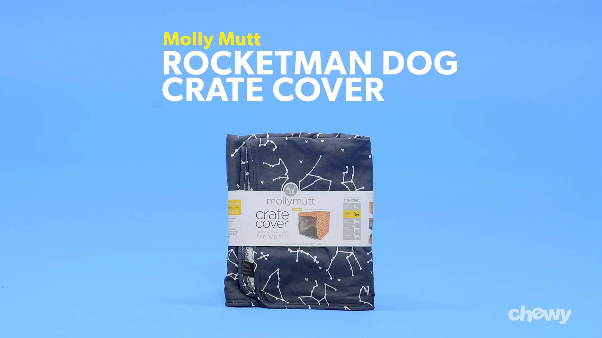 Molly Mutt Dog Crate Cover Rocketman Small