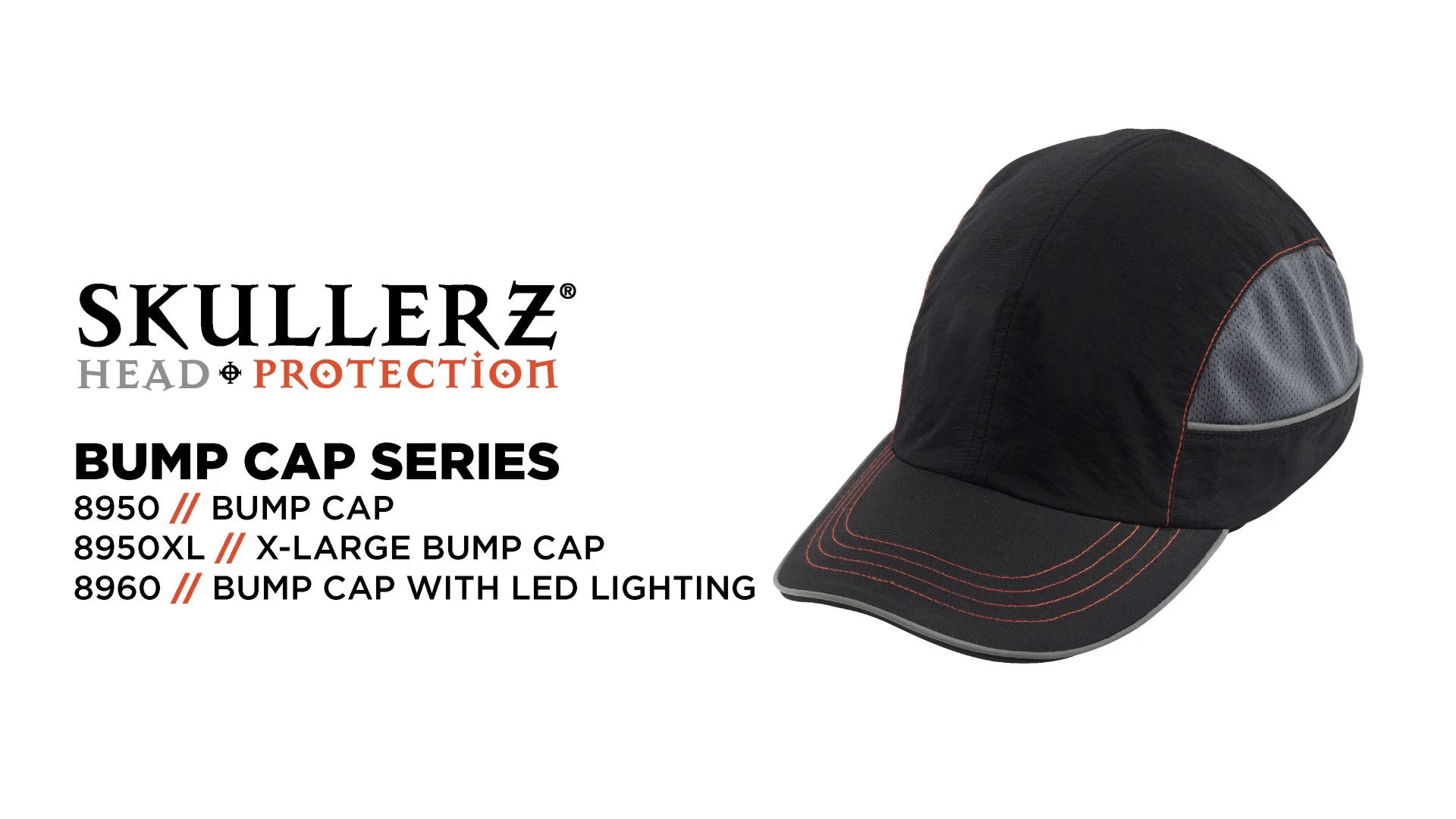 Ergodyne Skullerz 8947 Lightweight Baseball Hat and Bump Cap
