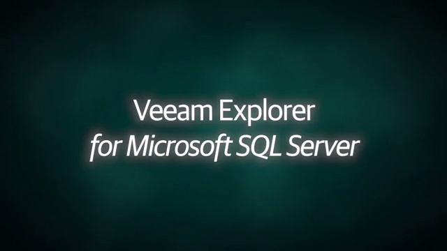 Product Launch: VAS 9.5 Update 4 - Demo Video - Veeam Explorer for SQL - EN
