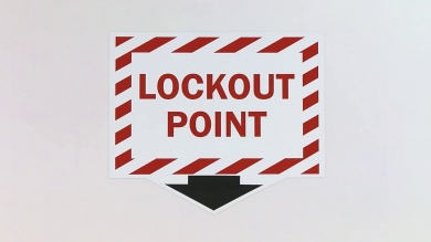 Handy lockout Label give warning just when needed.