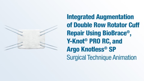 Integrated Augmentation of Double Row Rotator Cuff Repair Using BioBrace®, Y-Knot® PRO RC, and Argo Knotless® SP