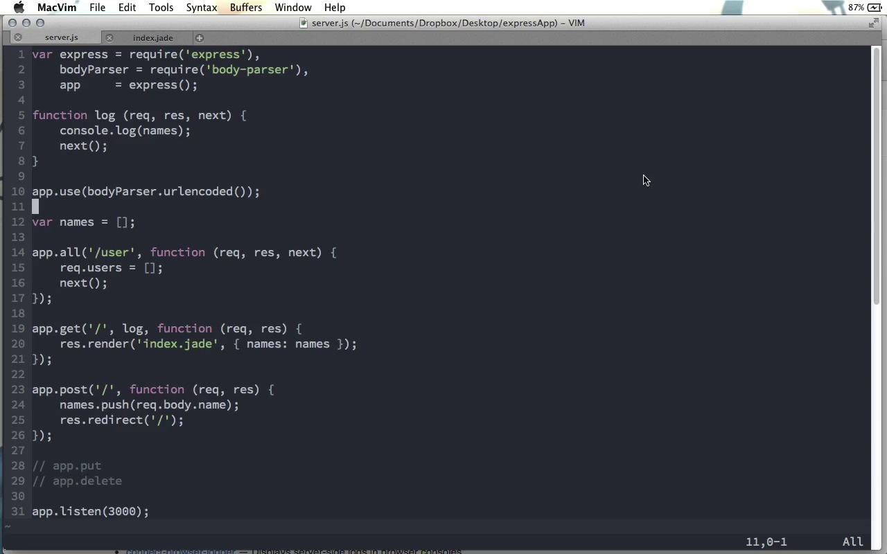 Getting Started with Express - Middleware and Request Flow