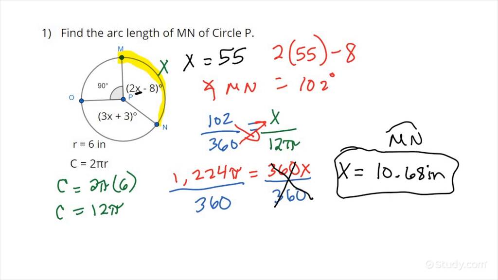 how-to-find-arc-length-with-angle-equations-geometry-study