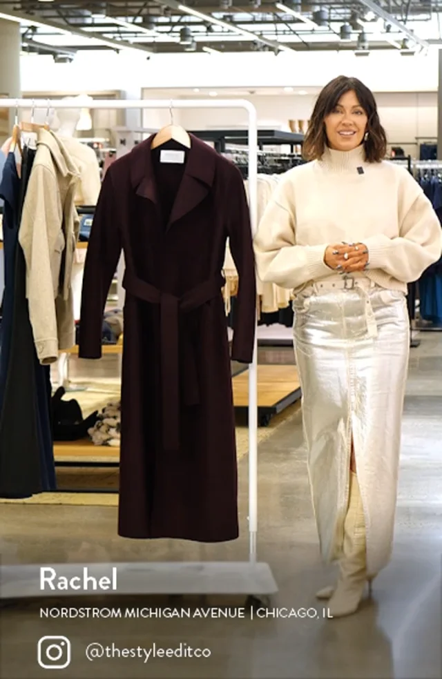 Harris Wharf London Long Pressed Wool Wrap Coat | Nordstrom