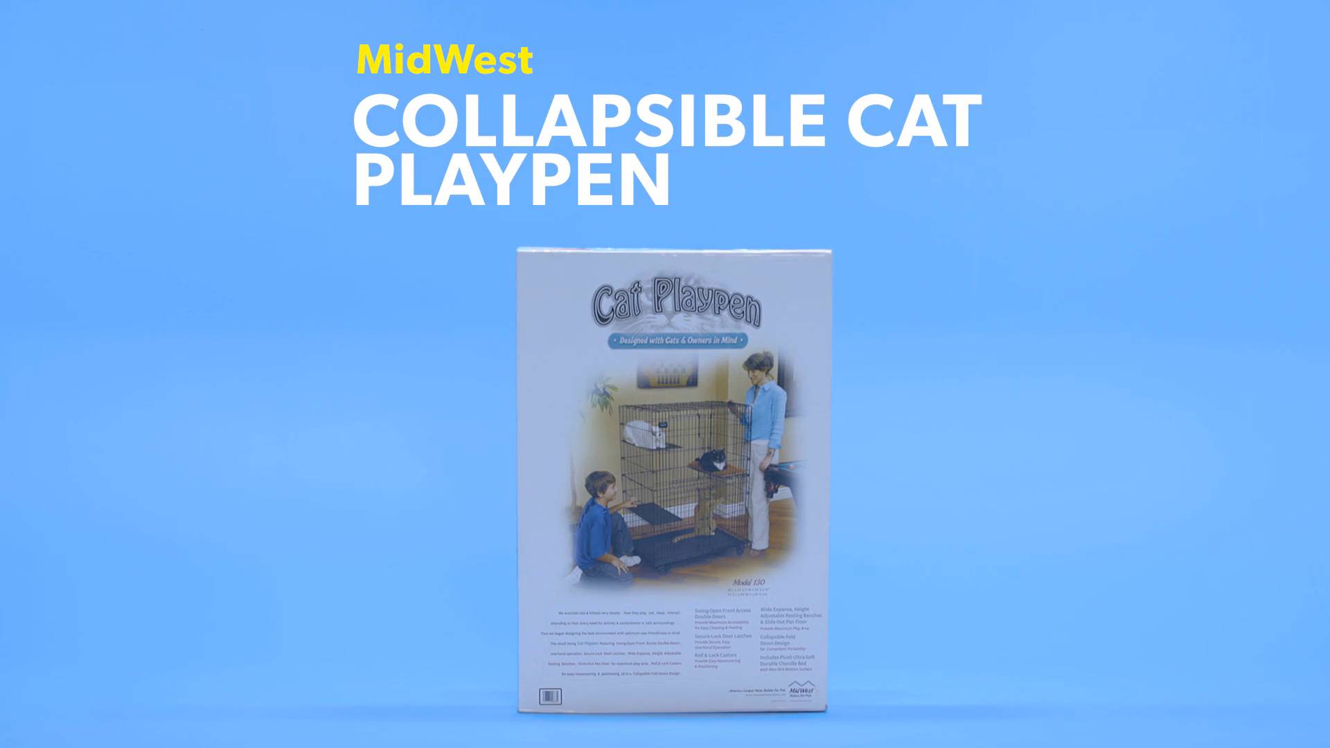 Midwest collapsible hotsell cat playpen