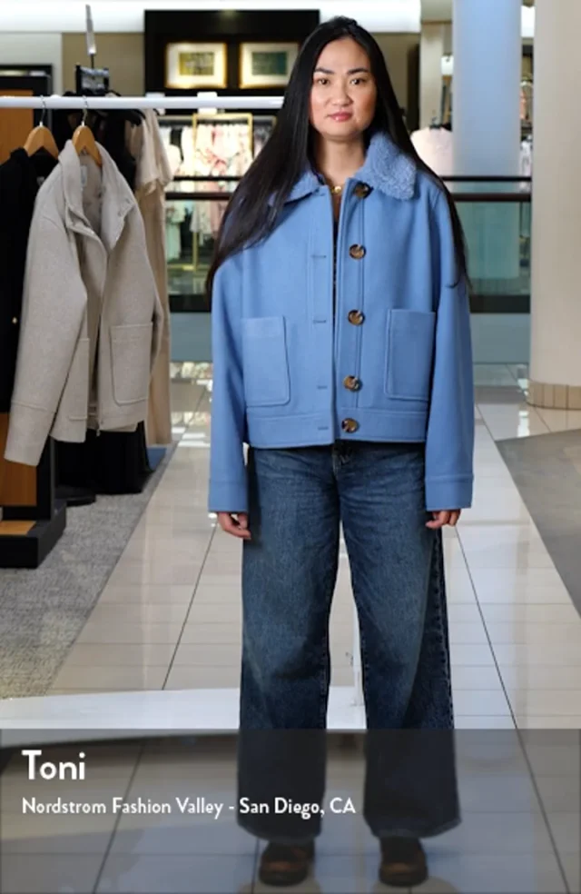 コート COVERNAT Women's Crop Shearling Collar Duffle Coat 5MM442 25076_8892433d75-original.jpg