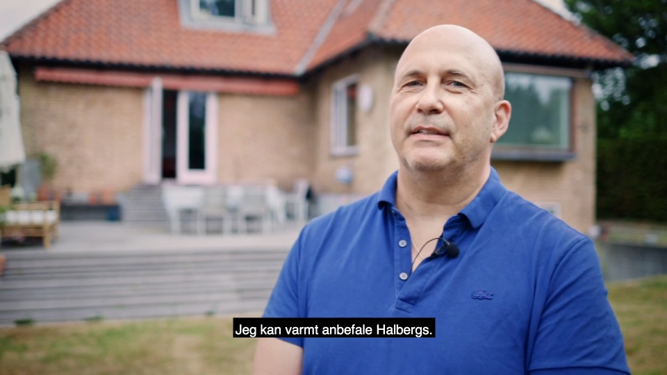 Videoudtalelse fra kunde hos Halbergs