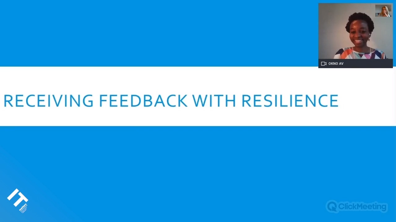 Receiving Feedback With Resilience - Crystal Onyeari Mbanefo image