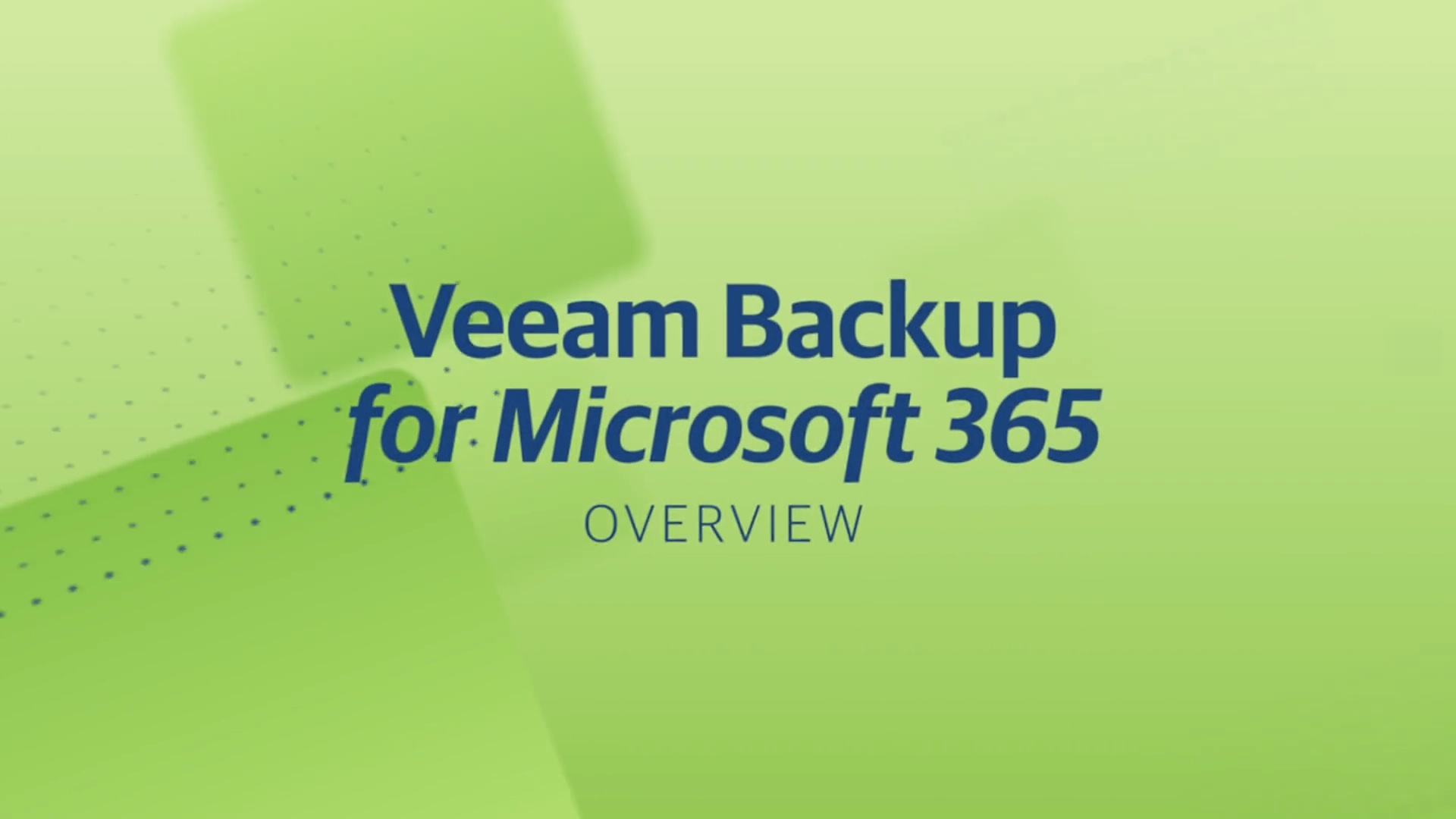 Backup Office 365 data with Veeam Backup for Microsoft 365