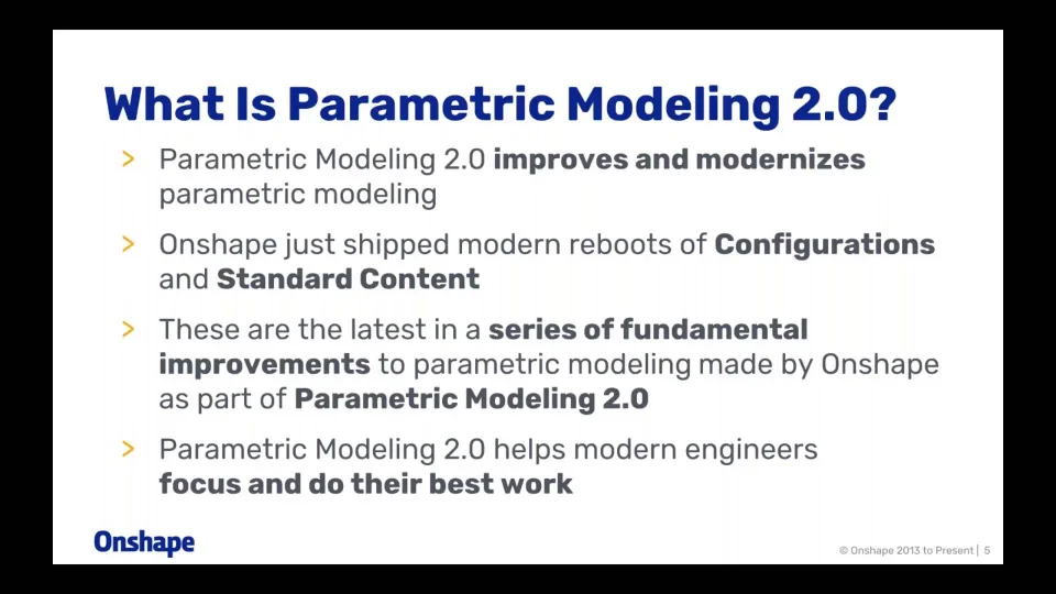 Introducing Parametric Modeling 2.0