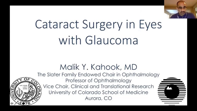 Lecture: Cataract Surgery in Eyes with Glaucoma