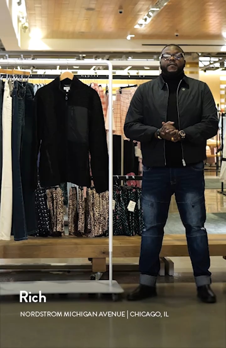 Bonobos High Pile Wool Blend Fleece Zip Jacket | Nordstrom