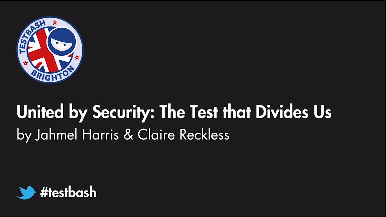 United by Security : The Test that Divides Us - Jahmel Harris & Claire Reckless image