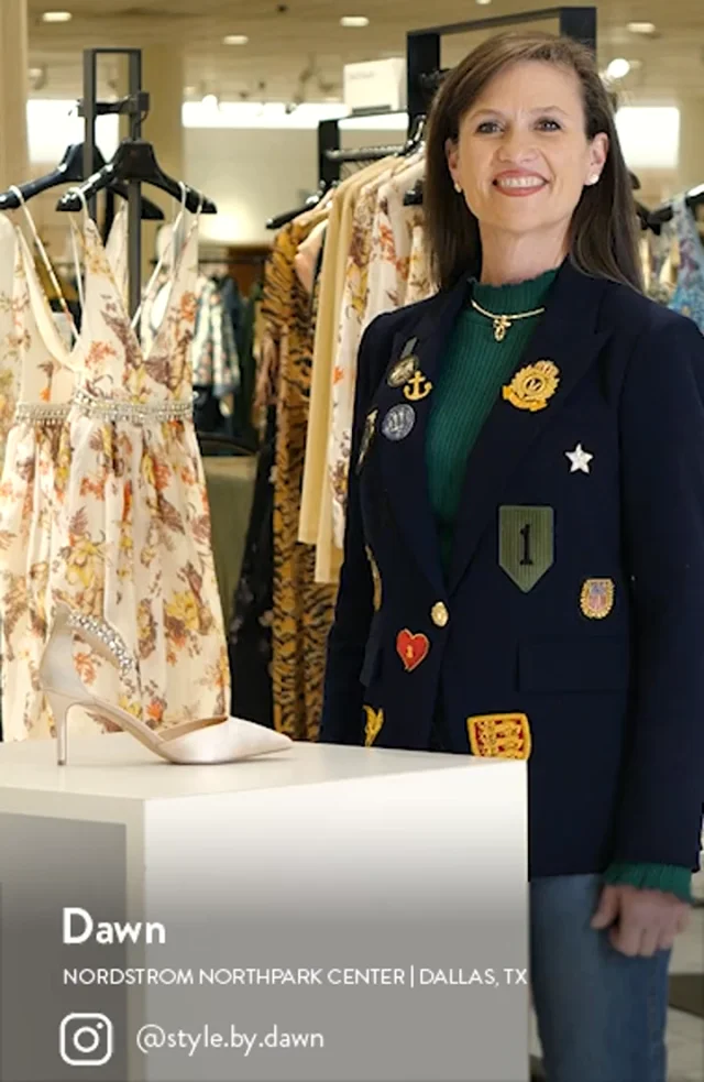 Jewel Badgley Mischka Raleigh Pointed Toe Ankle Strap Pump (Women