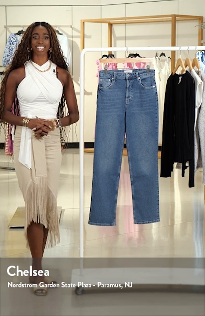The Topanga High Waist Ankle Straight Leg Jeans