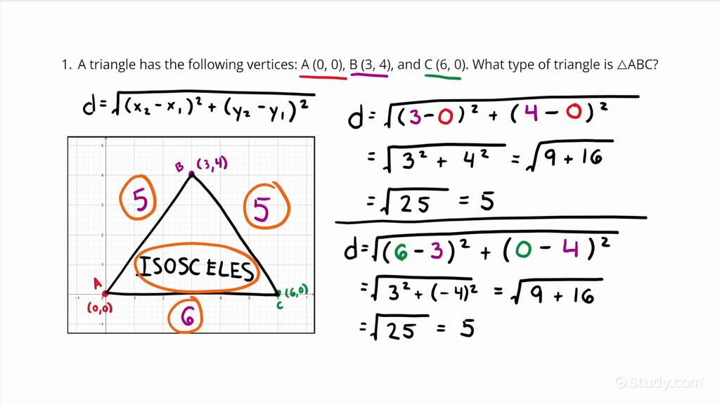 How To Identify Scalene Isosceles And Equilateral Triangles From Coordinates Geometry 8507