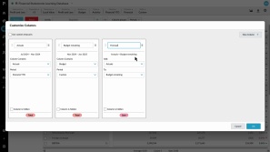 Add custom columns to financial reports