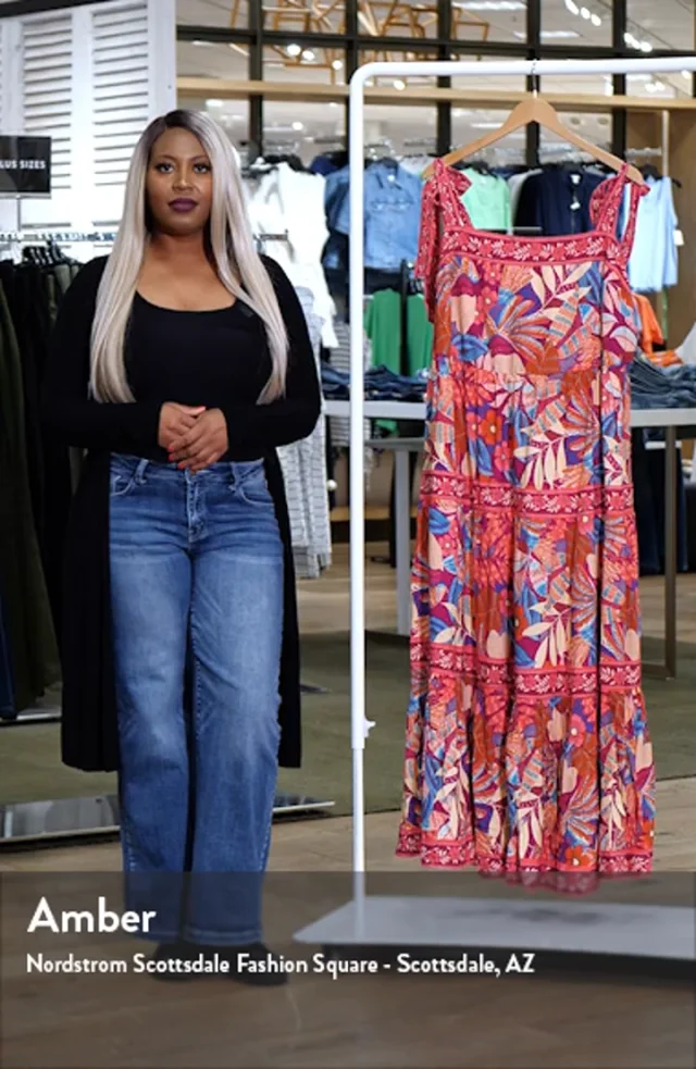 City Chic Paradiso Floral Maxi Sundress Nordstrom