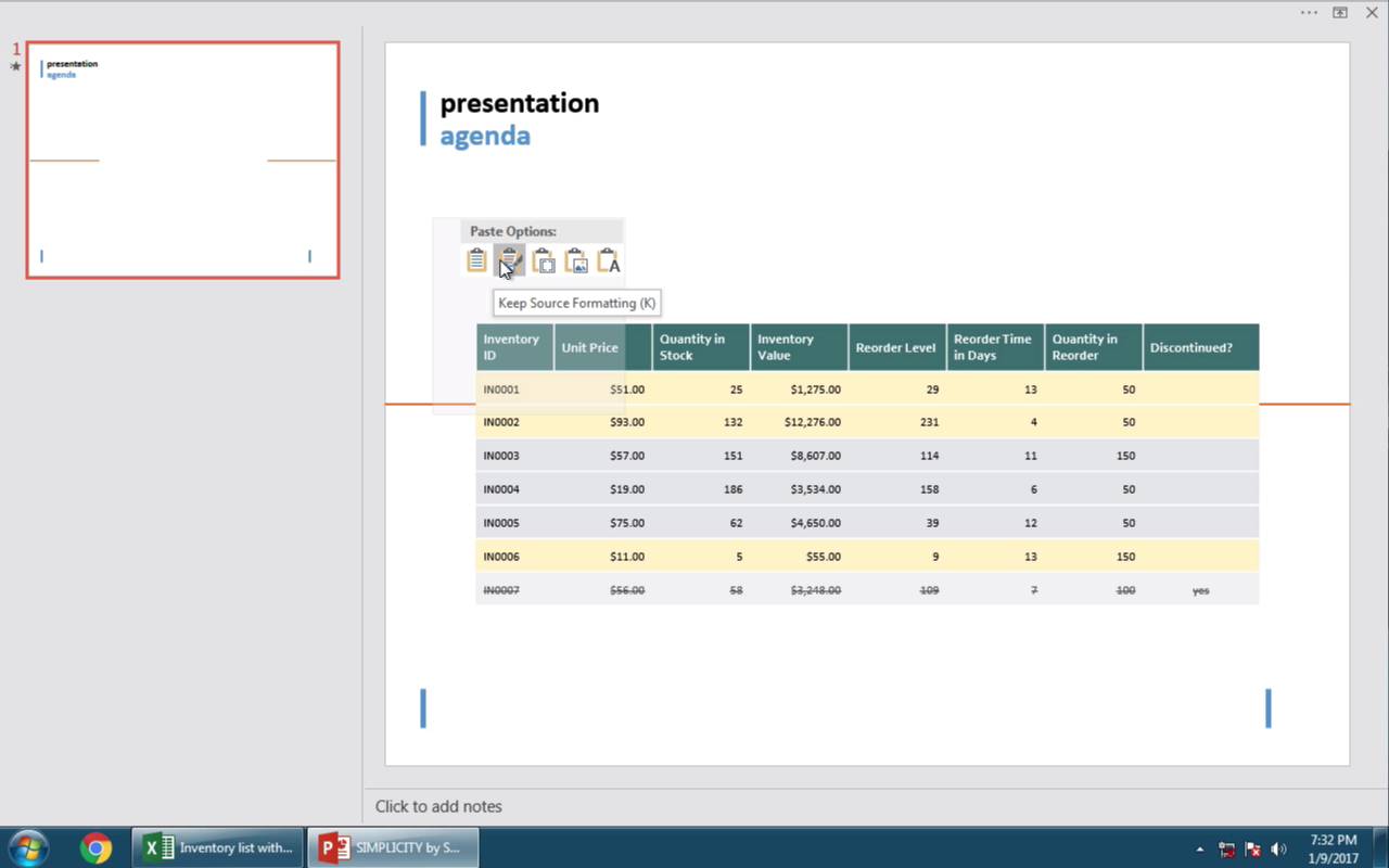 how to add excel file in powerpoint presentation